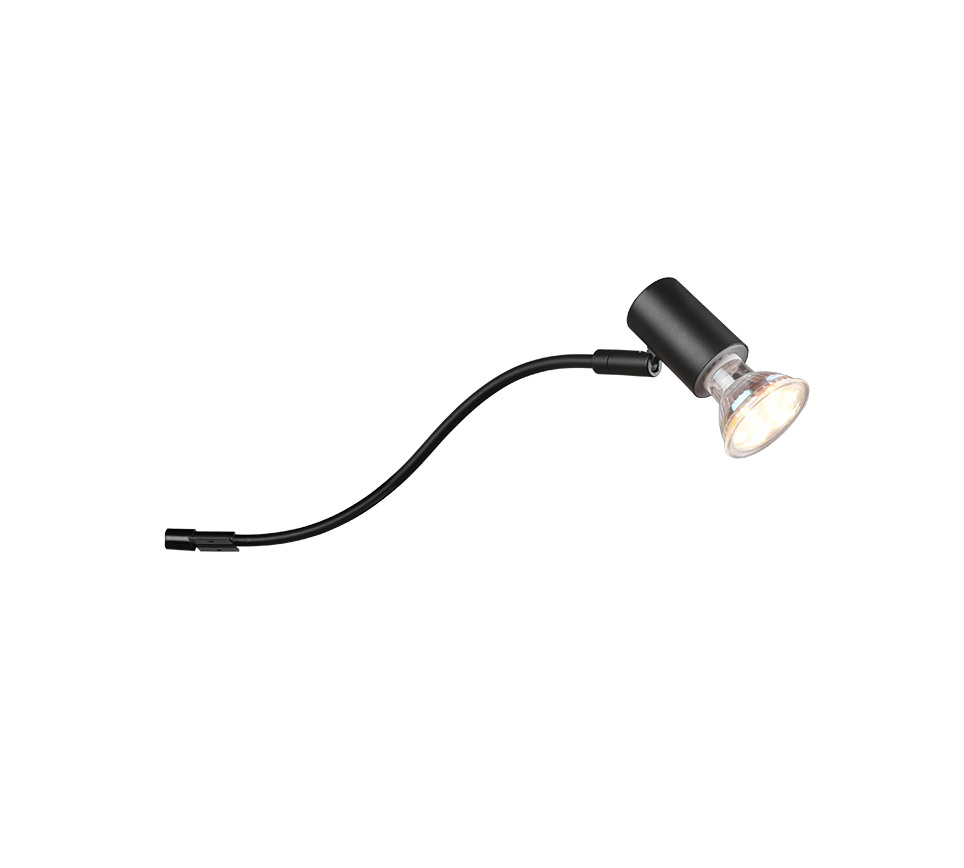 Seinavalgusti 1 tk GU10 matt must