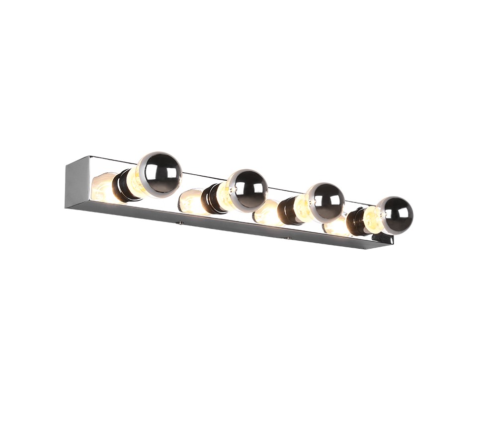 Seinavalgusti 4 tk E27 hõbedane