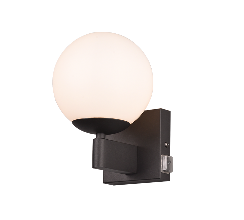 Seinavalgusti 1 tk E14 must matte