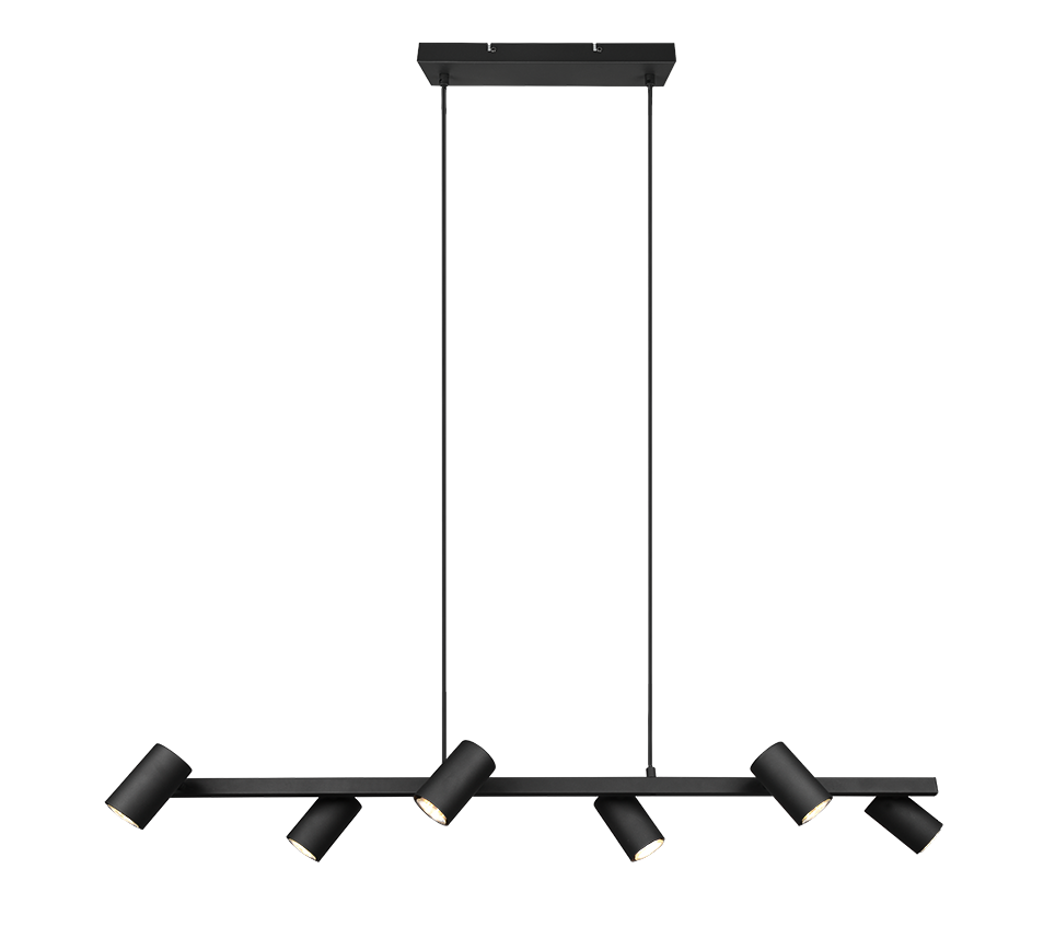 Rippuv valgusti 6 tk 115 cm GU10 must matte - Image 3