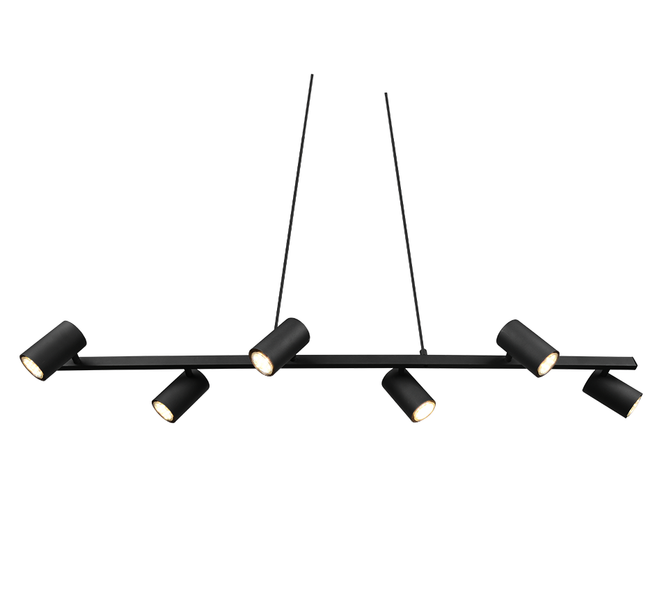 Rippuv valgusti 6 tk 115 cm GU10 must matte - Image 4