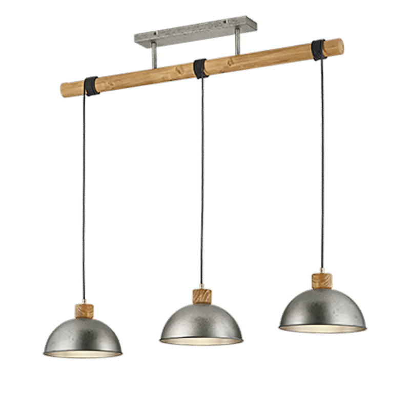 Rippuv valgusti 3 tk E27 hõbedane teras