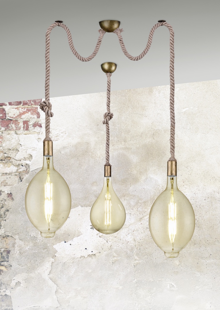 Rippuv valgusti 1 tk E27 antiikmessing - Image 2