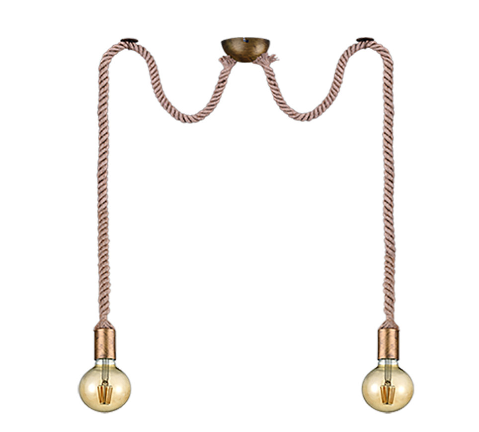 Rippuv valgusti 2 tk E27 antiikmessing - Image 3