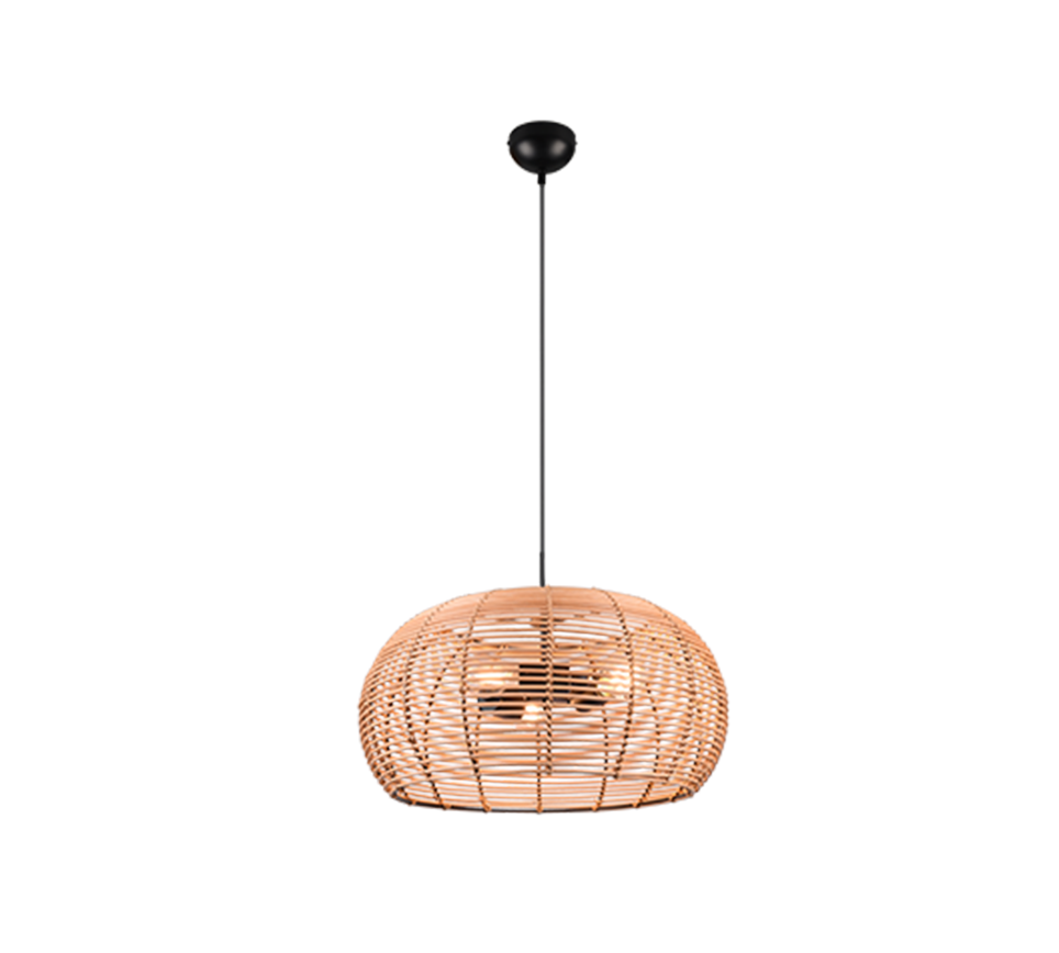 Rippuv valgusti 50 cm E27 naturaalne värv/palmik