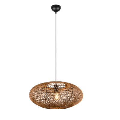 Rippuv valgusti E27 must/sisal