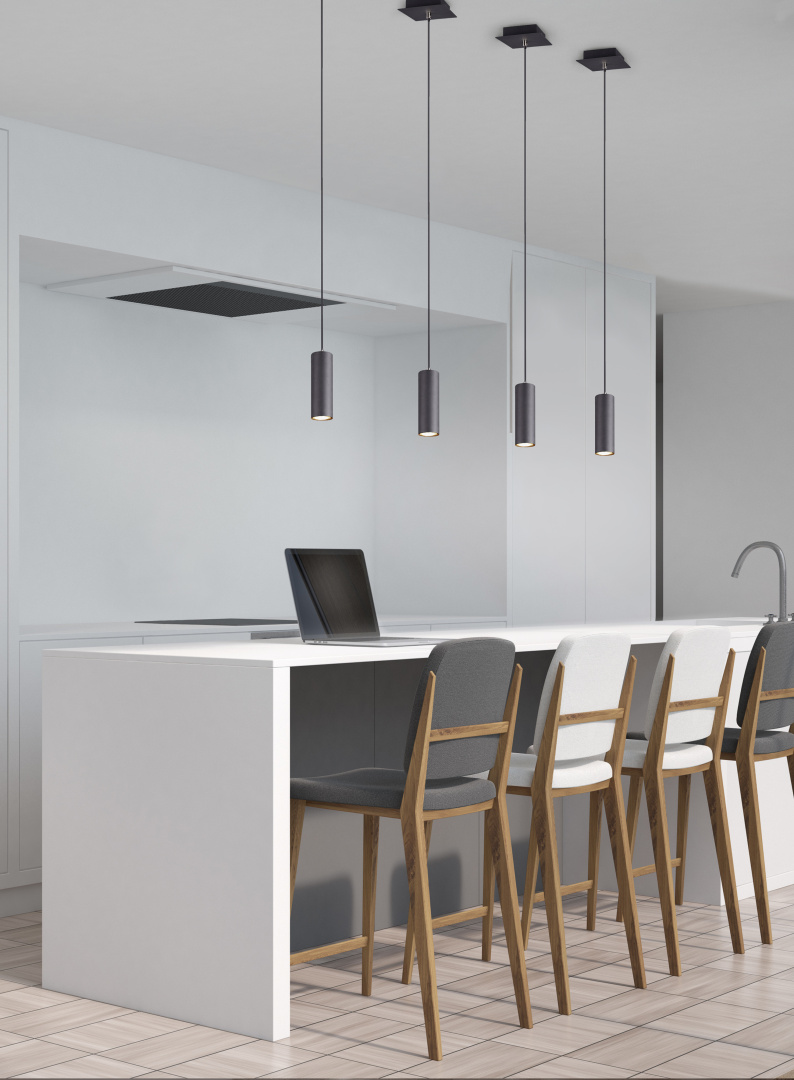 Rippuv valgusti 1 tk 12 cm GU10 must - Image 2