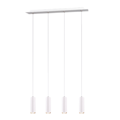 Rippuv valgusti 4-osaline 75 cm GU10 valge
