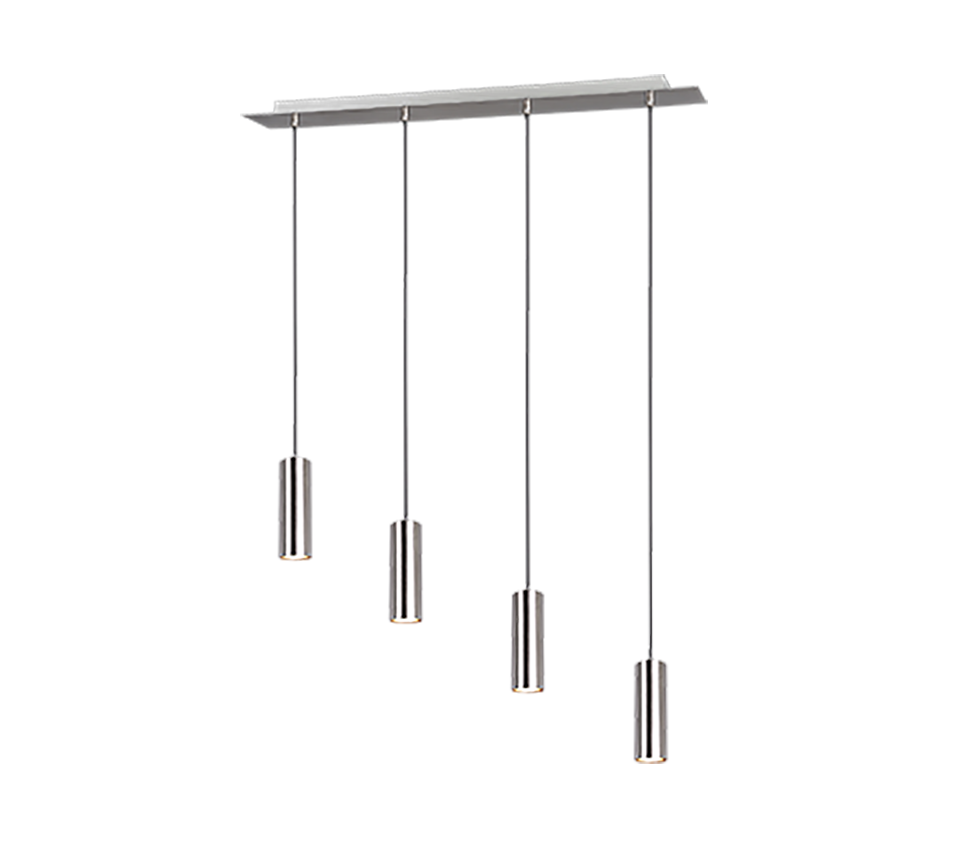 Rippuv valgusti 4-osaline 75 cm GU10 hõbedane - Image 3