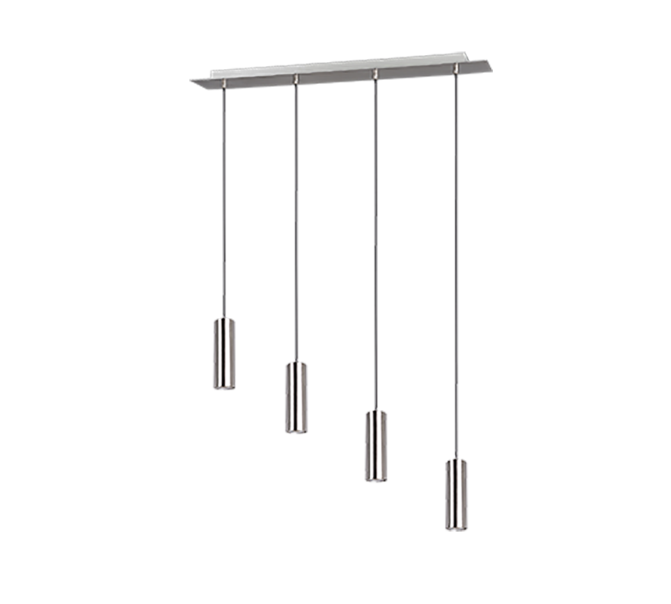 Rippuv valgusti 4-osaline 75 cm GU10 hõbedane - Image 5