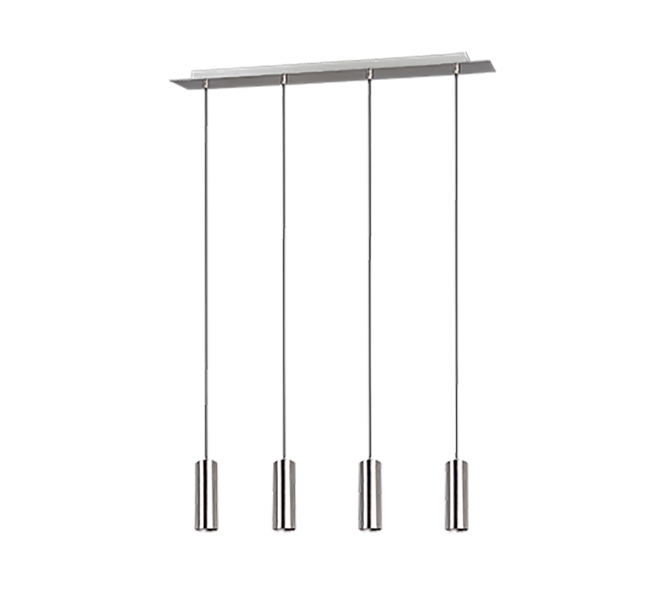 Rippuv valgusti 4-osaline 75 cm GU10 hõbedane - Image 6