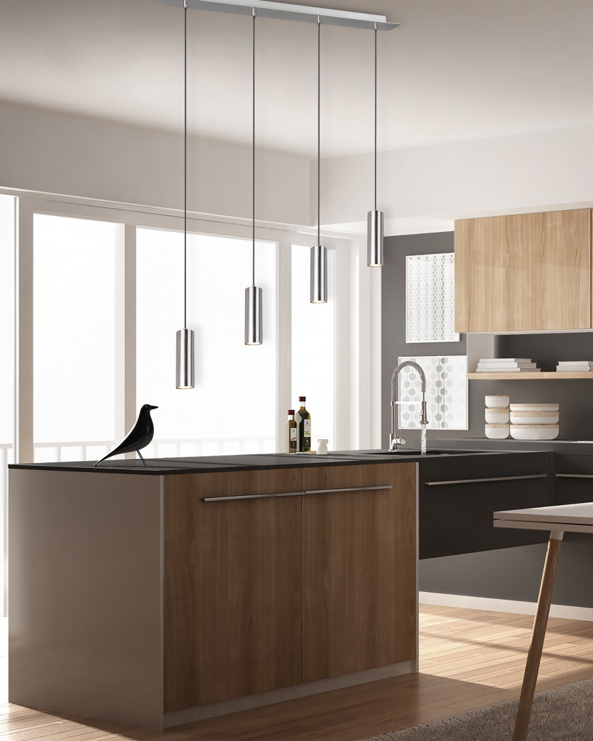 Rippuv valgusti 4-osaline 75 cm GU10 hõbedane - Image 2