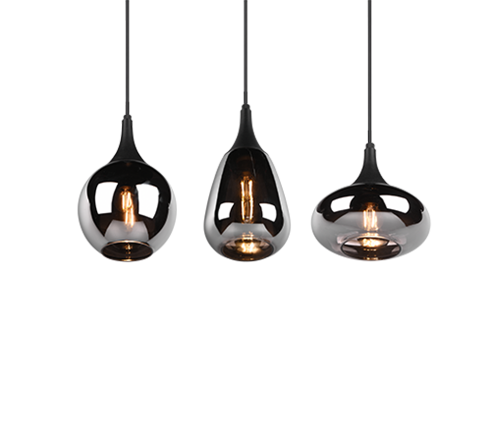 Rippuv valgusti 3 tk E14 must matte - Image 5