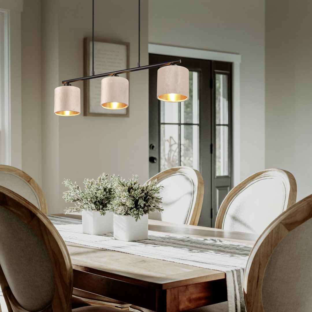 Rippuv valgusti 3 tk E14 beež - Image 2