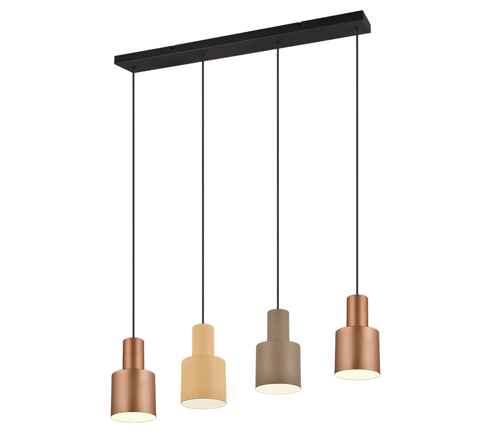 Rippuv valgusti 4 tk E27 mitmevärviline