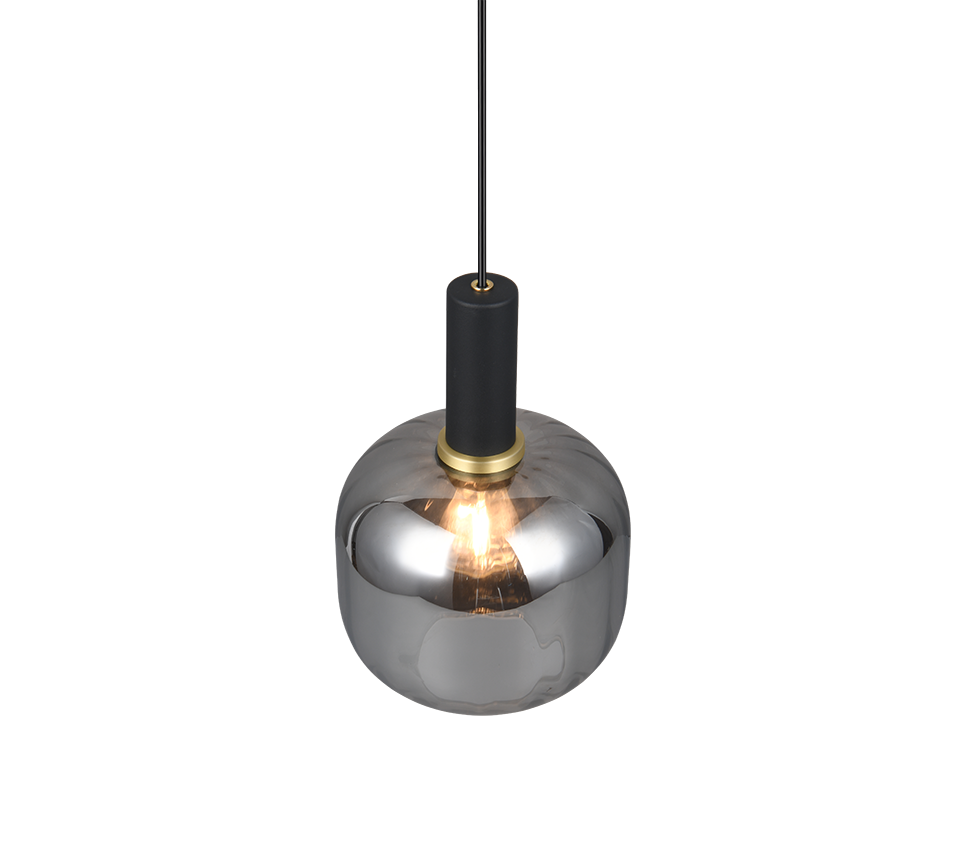 Rippuv valgusti E27 matt must/hõbedane - Image 2
