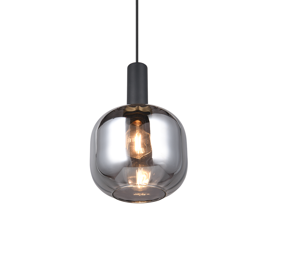 Rippuv valgusti E27 matt must/hõbedane - Image 3