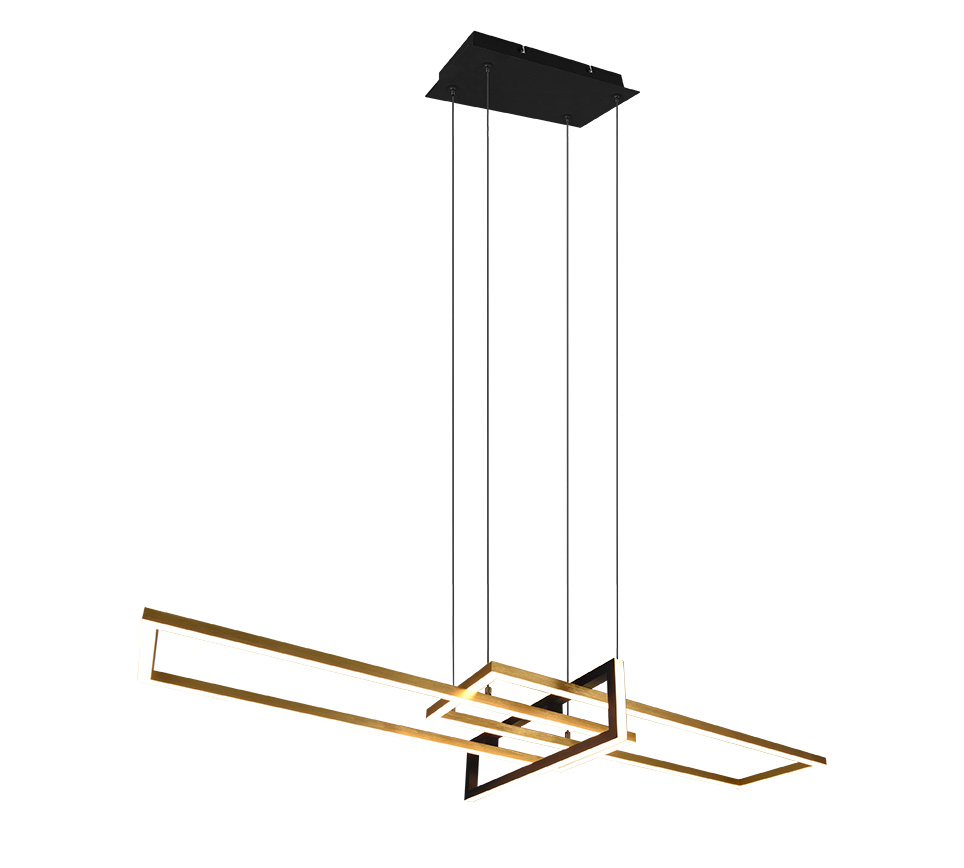 Rippuv valgusti LED matt messing/matt must