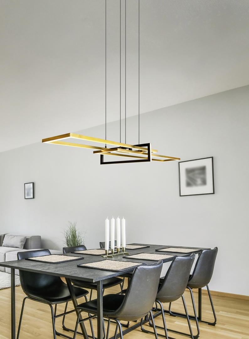 Rippuv valgusti LED matt messing/matt must - Image 2