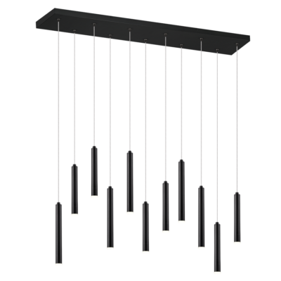 Rippuv LED valgusti 115 cm must
