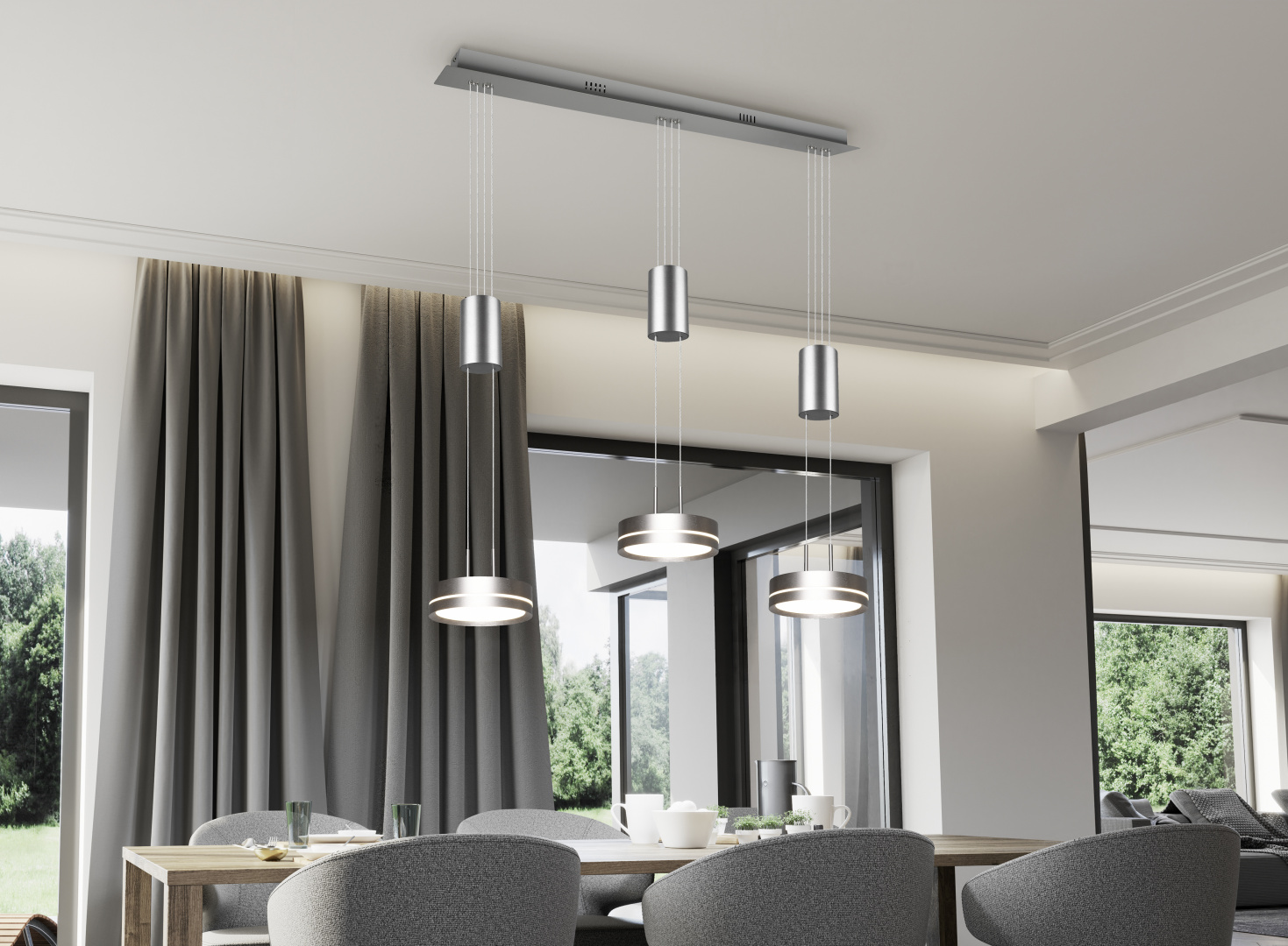 Rippuv valgusti 3 tk hõbedane - Image 2