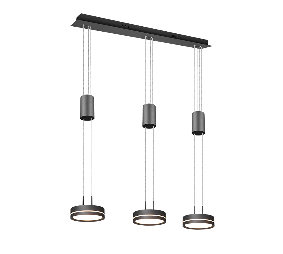 Rippuv valgusti 3 tk antratsiit