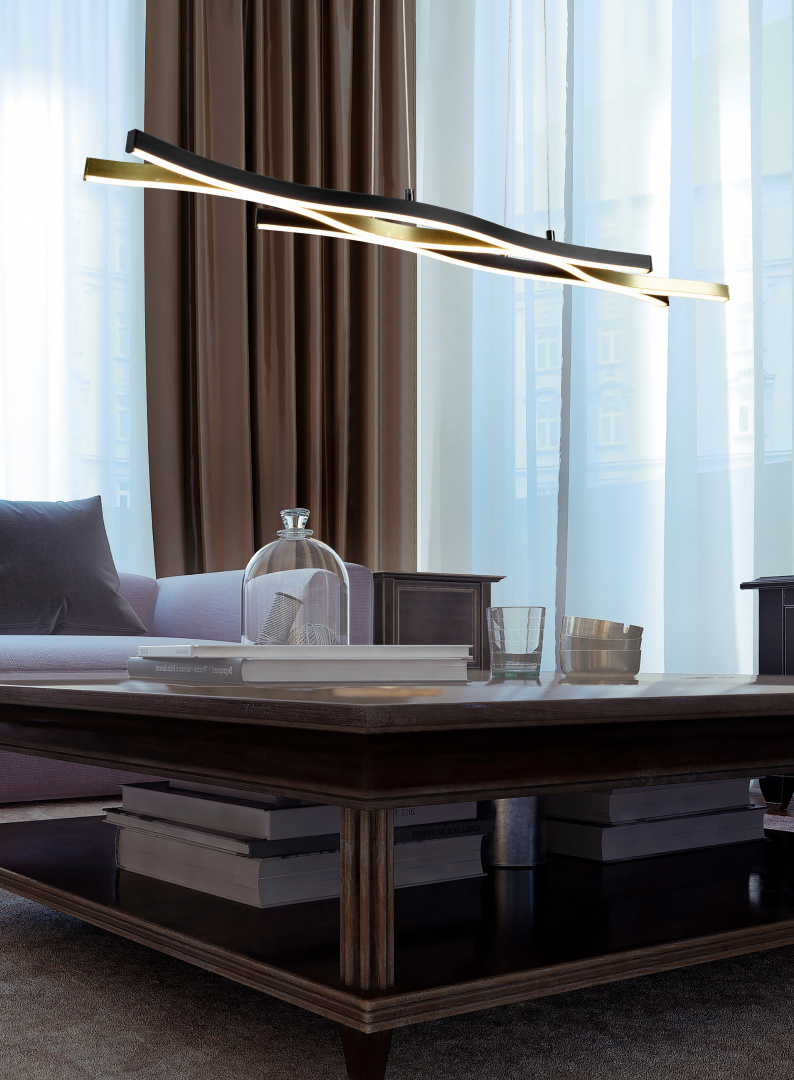 Rippuv valgusti matt messing - Image 2