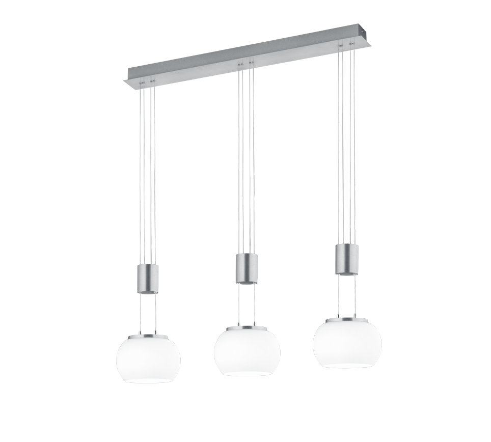 Rippuv valgusti 3 tk hõbedane