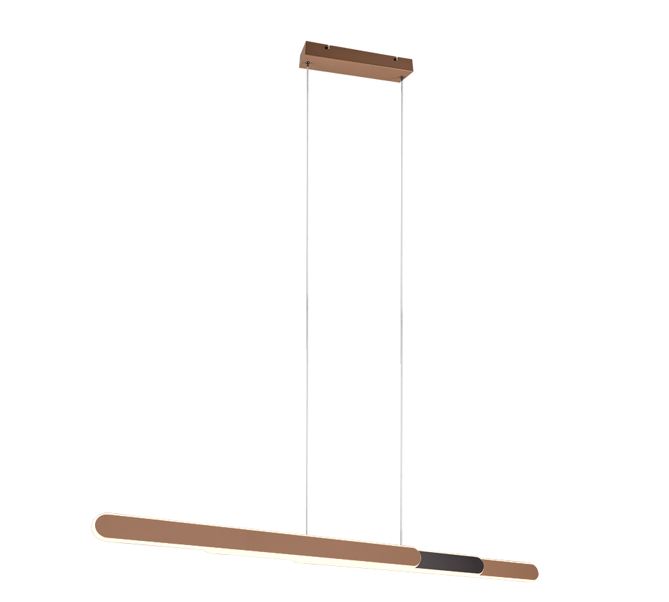 Rippuv valgusti Helios 82,5-130 cm kohvi pruun