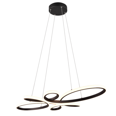 Rippuv valgusti LED must matte