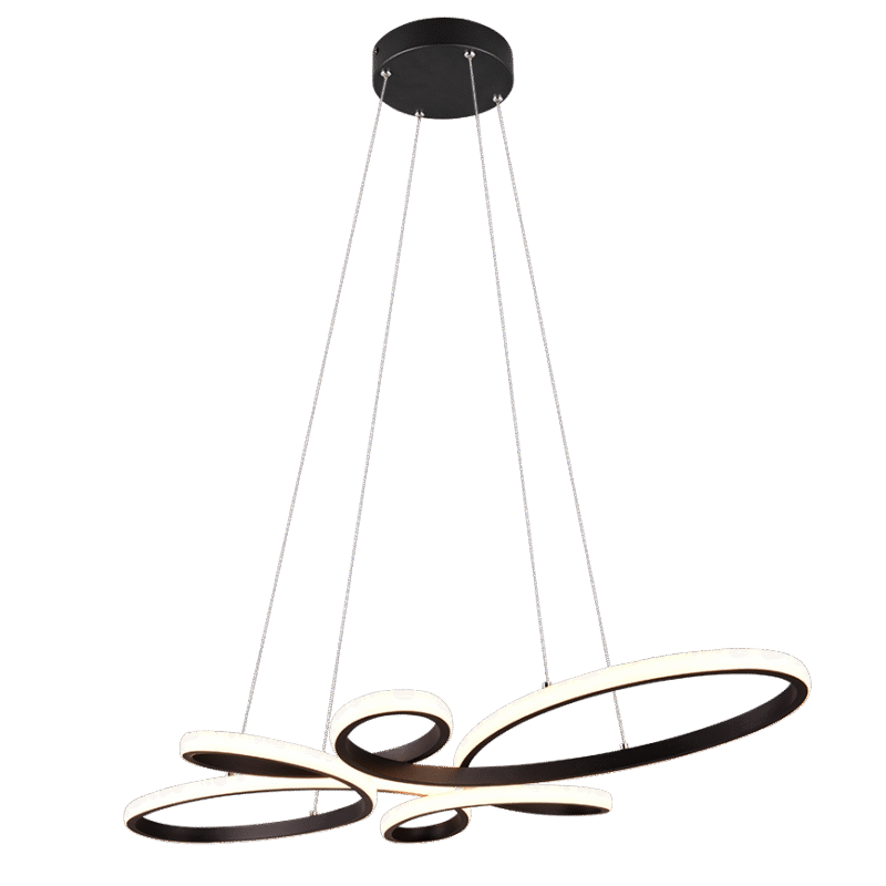 Rippuv valgusti LED must matte