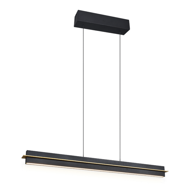 Rippuv valgusti must/kuld