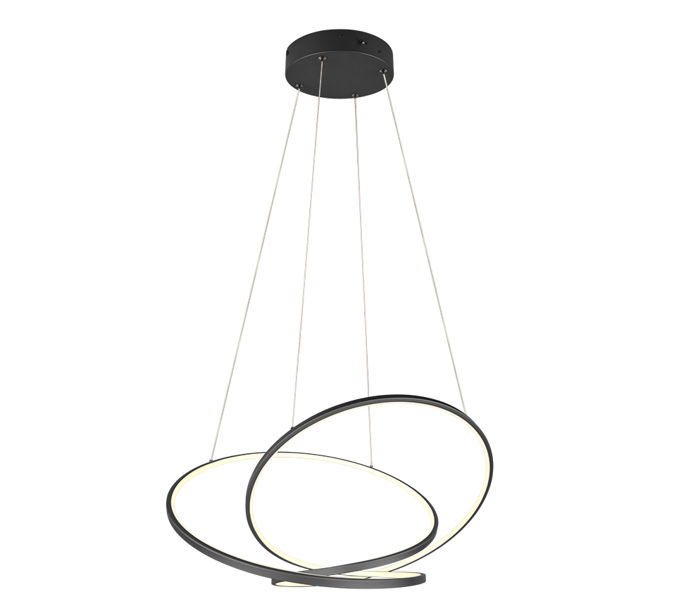 Rippuv valgusti LED 84 cm must