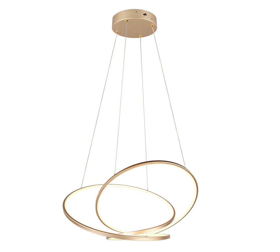 Rippuv valgusti LED 84 cm kuldne