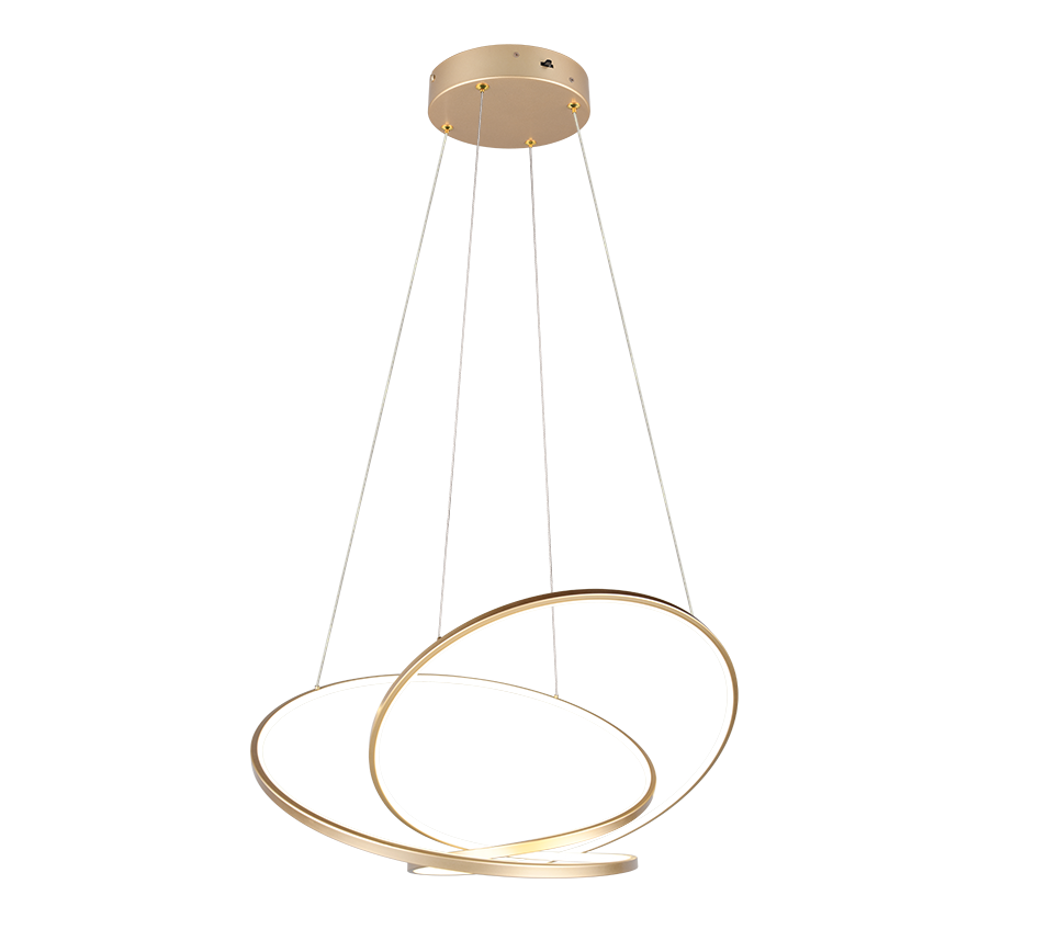 Rippuv valgusti LED 84 cm kuldne - Image 2