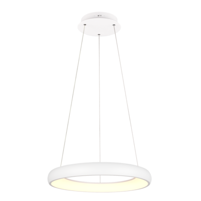 Rippuv valgusti 62 cm matt valge