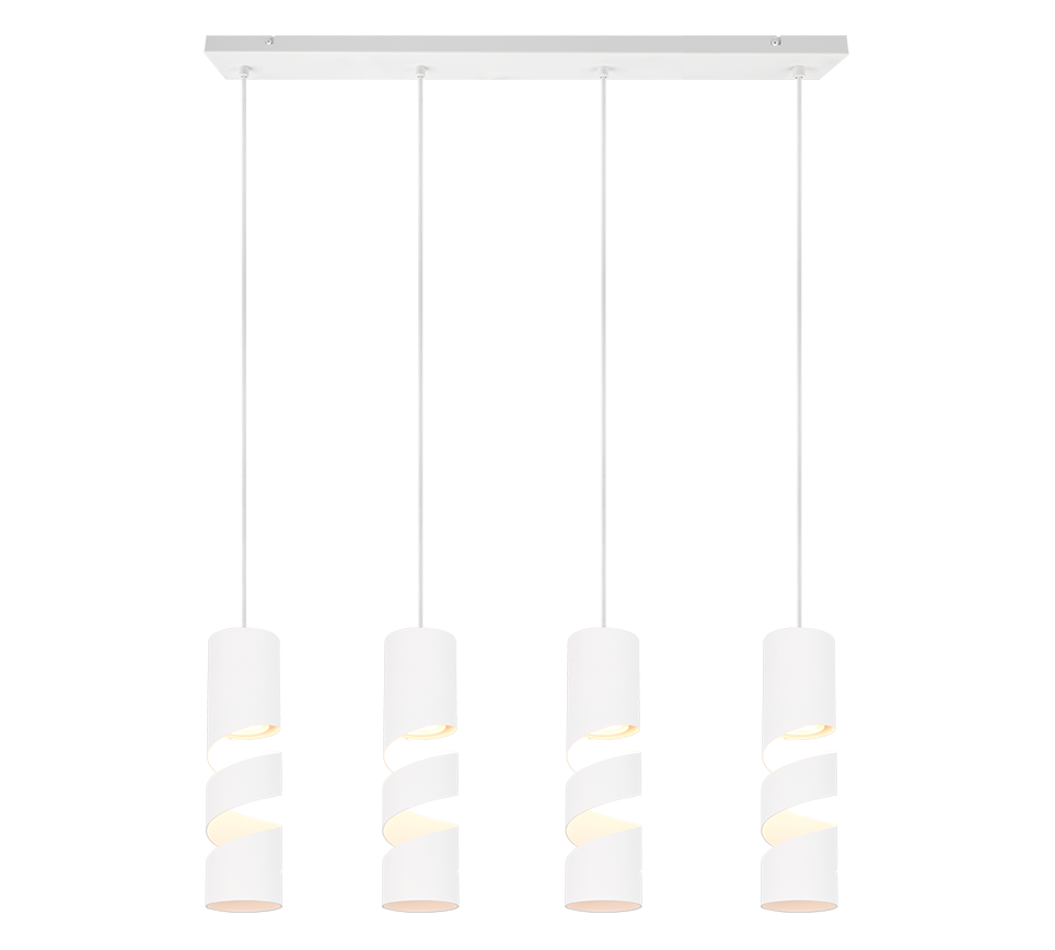 Rippuv valgusti 4 tk GU10 matt valge - Image 2