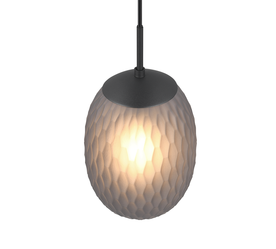 Rippuv valgusti 1 tk E27 matt must/suitsu - Image 3