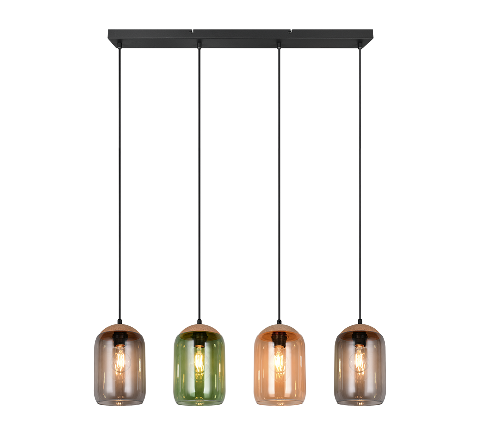 Rippuv valgusti 4 tk E27 mitmevärviline - Image 2