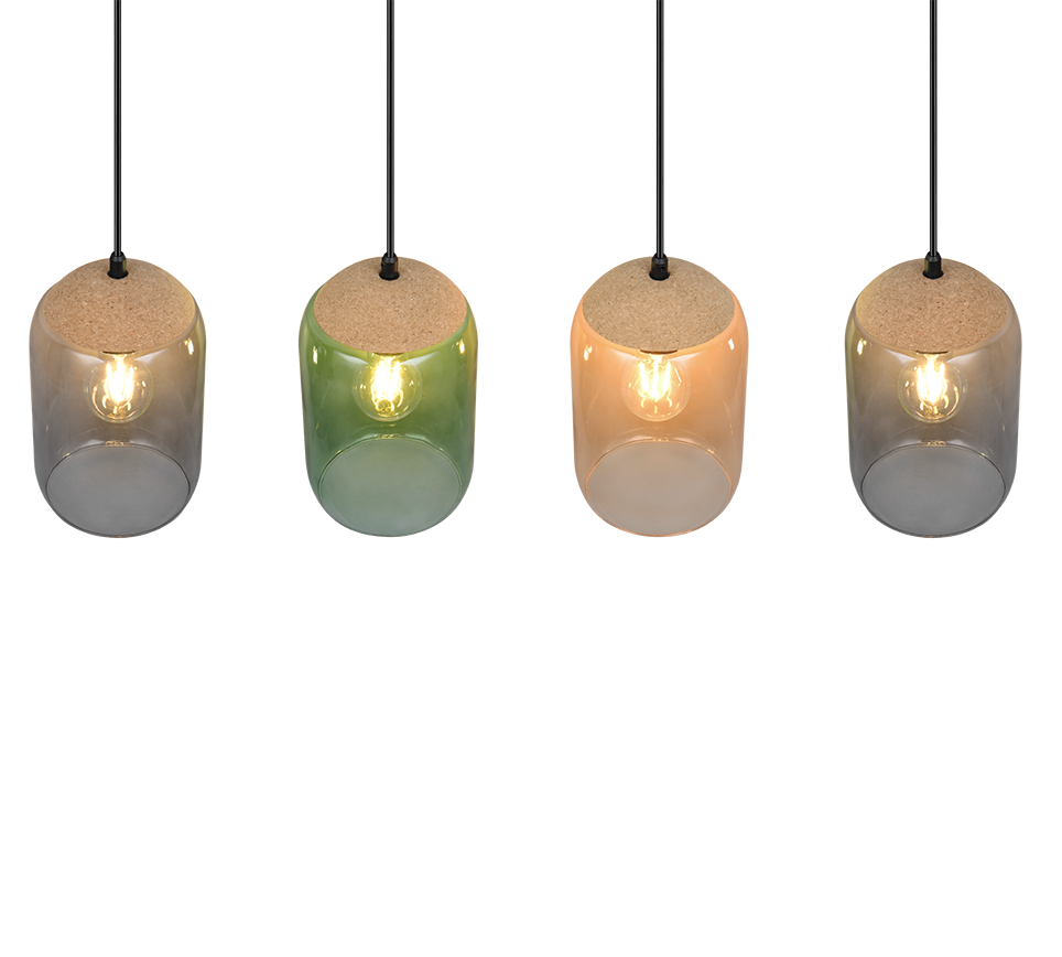 Rippuv valgusti 4 tk E27 mitmevärviline - Image 3