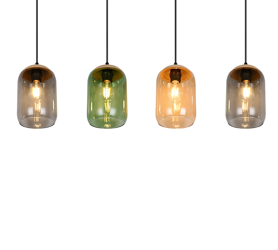 Rippuv valgusti 4 tk E27 mitmevärviline - Image 4