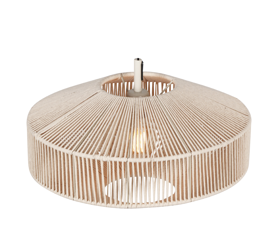 Rippuv valgusti 61 cm E27 beež - Image 4