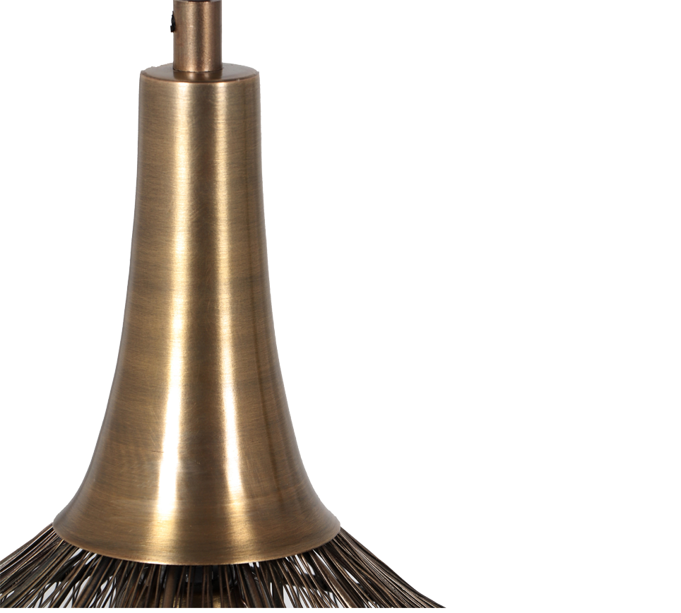 Rippuv valgusti 3-os E27 matt must/antiikmessing - Image 8