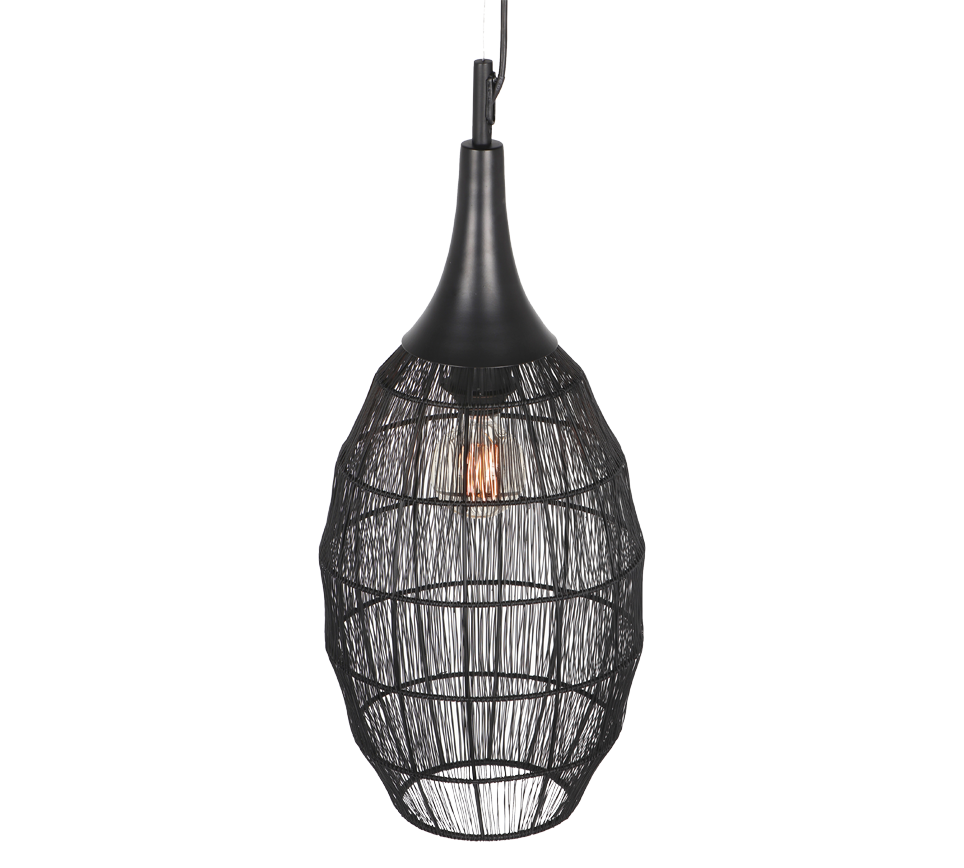 Rippuv valgusti 26 x 48 cm E27 must matte - Image 3