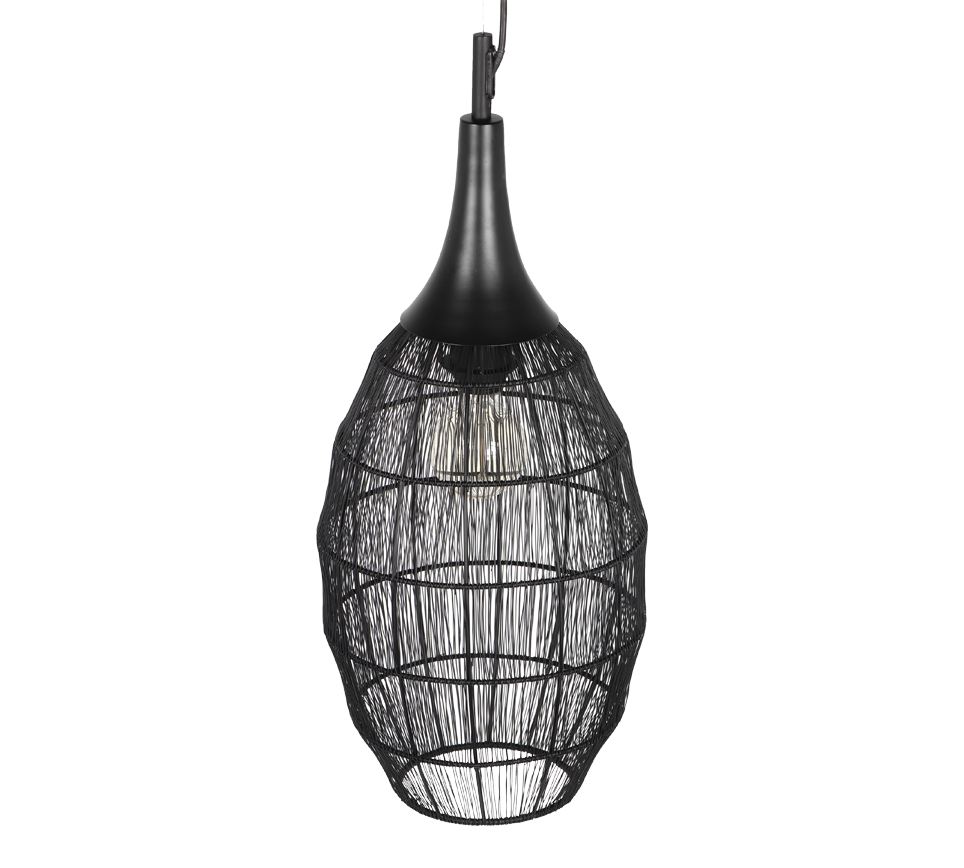 Rippuv valgusti 26 x 48 cm E27 must matte - Image 6