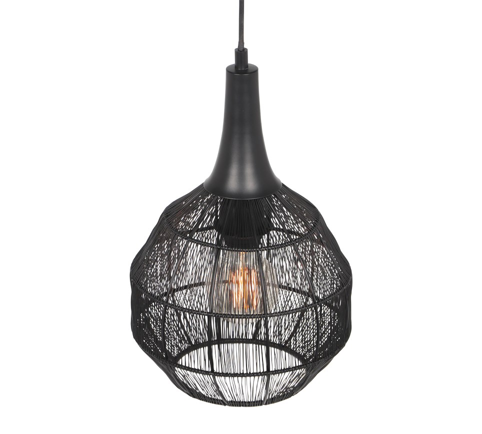 Rippuv valgusti 26 x 27 cm E27 must matte - Image 3