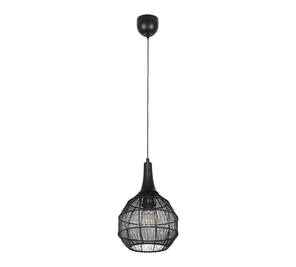 Rippuv valgusti 26 x 27 cm E27 must matte - Image 4