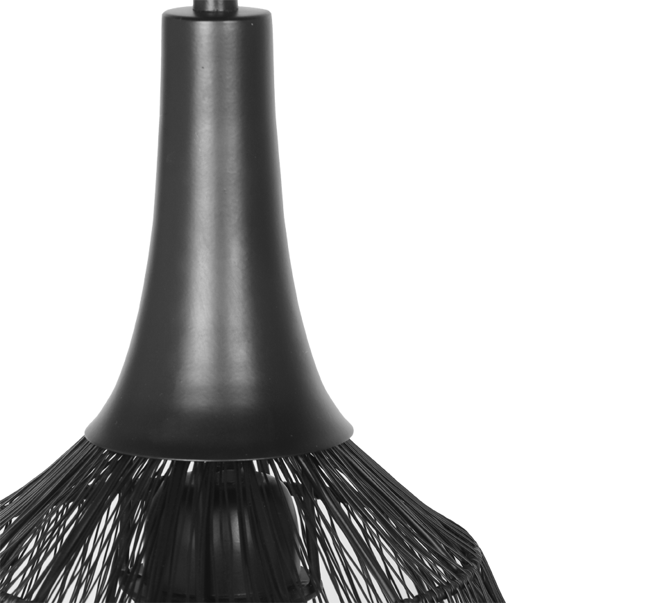 Rippuv valgusti 26 x 27 cm E27 must matte - Image 6