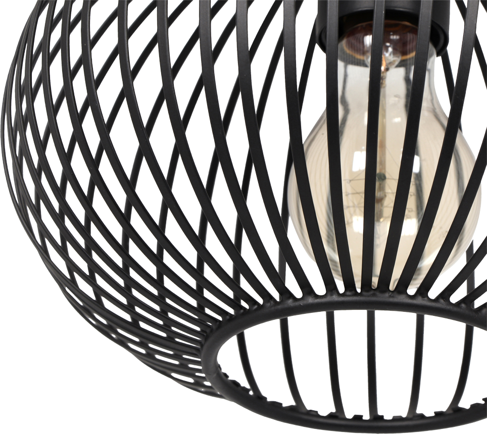 Rippuv valgusti 23 cm E27 must matte - Image 4