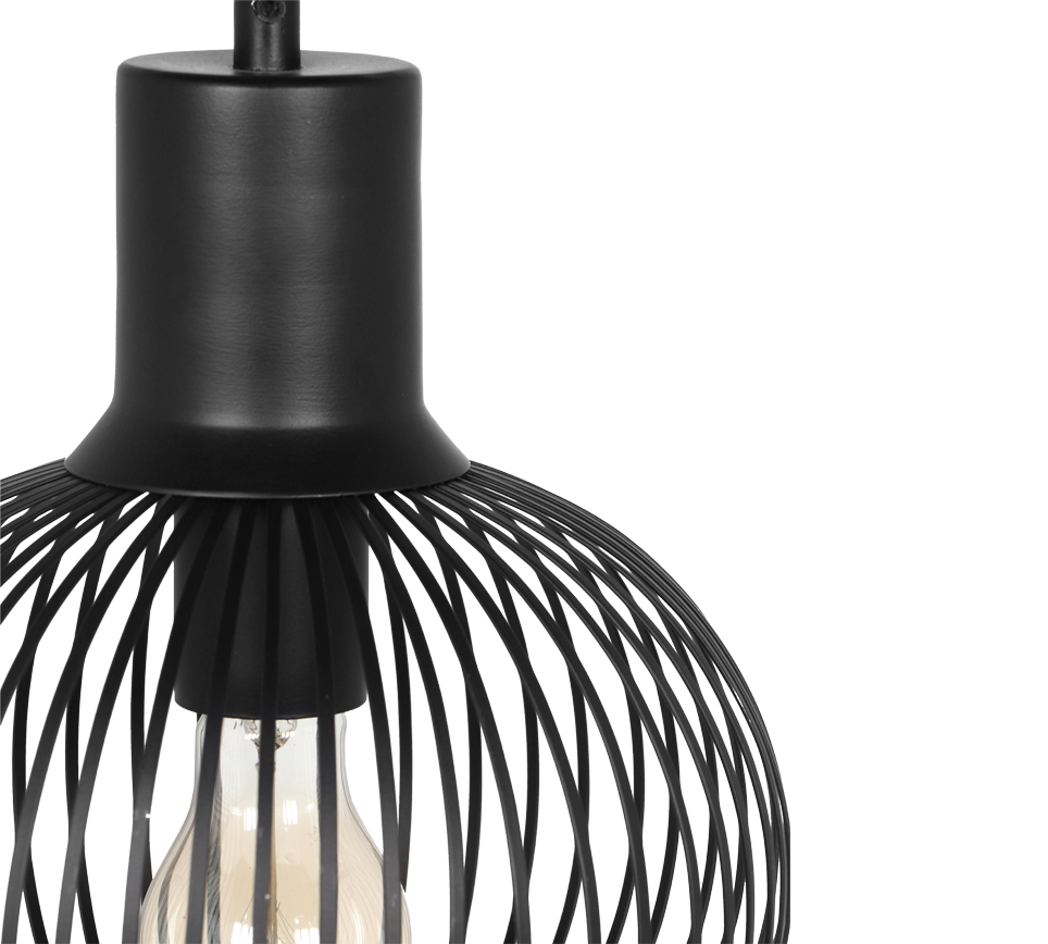 Rippuv valgusti 23 cm E27 must matte - Image 5